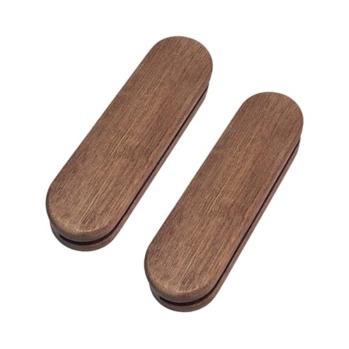 AYWTIUN Griff für Saucenpfanne 2-teilige Pfanne, isolierter Griff, Verbrühungsschutz, tragbarer Grillplattengriff, hitzebeständig for Kochgeschirr, Soßenpfanne, Sauté-Grillpfanne(Wood Flat Shape) von AYWTIUN