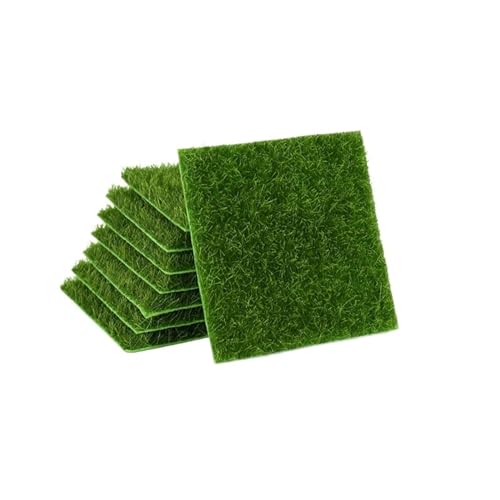 AYWTIUN Künstliche Gras Matte Teppich Simulation Rasen Rasen Miniatur Landschaft Szene DIY Hause Dekoration Garten Grün Gefälschte Pflanzen für Rasen(4pcs 10cm) von AYWTIUN