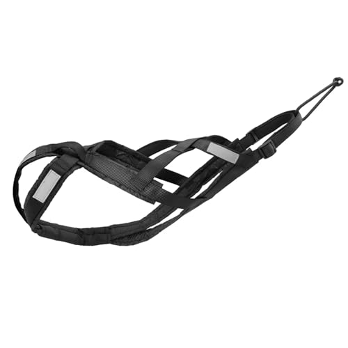 AYWTIUN Schlittenhundegeschirr Hundeschlittengeschirr Haustiergewicht Ziehen Schlittengeschirr Mushing X-Back Geschirr for große Hunde Husky Canicross Skijöring Scootering(Black,2XL) von AYWTIUN