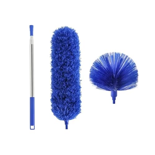 Ausziehbarer Staubwedel Teleskop-Staubwedel, waschbar, lang, ausziehbar, 250 cm, multifunktional, Mikrofaserbürste, Spaltmopp for Entfernen von Spinnweben, Staubreinigung(Blue) von AYWTIUN
