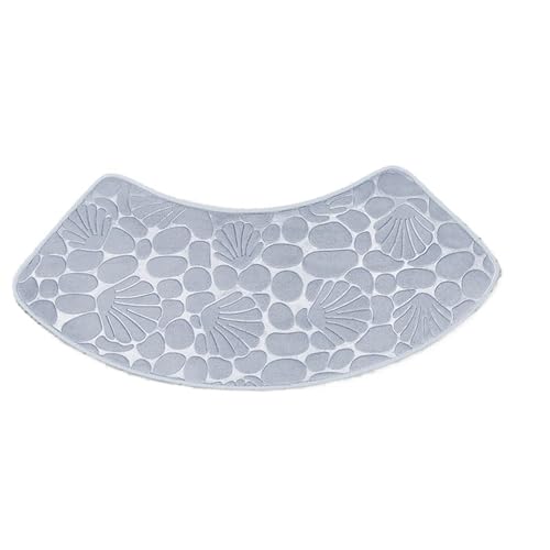 Geschwungene Duschmatte Badezimmerboden-Toilettenmatte, geschwungene rutschfeste Matte, Gebogene Duschmatte for Badezimmer(Grey) von AYWTIUN