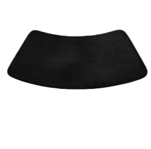 Geschwungene Duschmatte Flanell-Badematte, PVC-Unterseite, Gebogene, fächerförmige Fußmatten, weiche, saugfähige, rutschfeste Matte for das Badezimmer(Black,40x75 cm) von AYWTIUN
