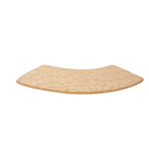 Geschwungene Duschmatte Gebogene, gewellte Matte, rutschfeste Badezimmer-Bodenmatte, WC-Dusche, Bad-Matte(Beige 60x100x30cm) von AYWTIUN