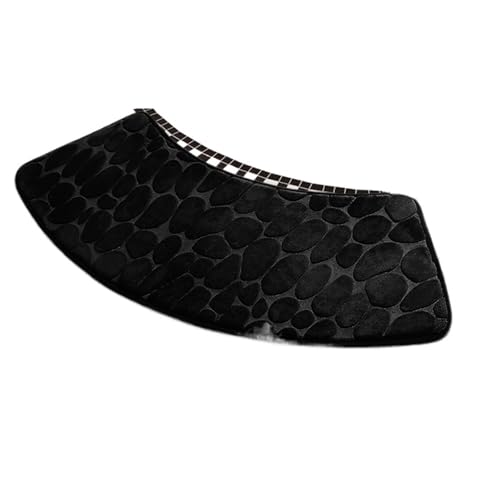 Geschwungene Duschmatte Gebogene, gewellte Matte, rutschfeste Badezimmer-Bodenmatte, WC-Dusche, Bad-Matte(Black 60x100x30cm) von AYWTIUN
