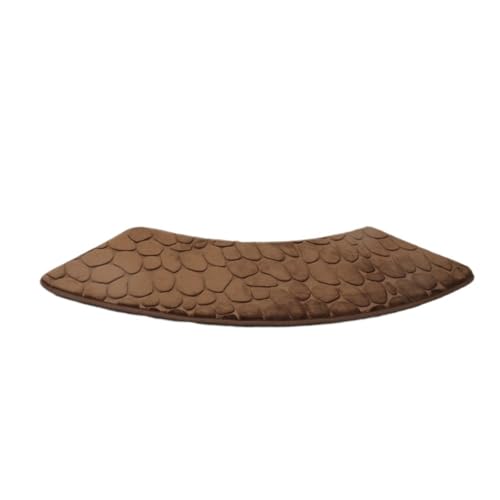 Geschwungene Duschmatte Gebogene, gewellte Matte, rutschfeste Badezimmer-Bodenmatte, WC-Dusche, Bad-Matte(Coffee 60x100x30cm) von AYWTIUN