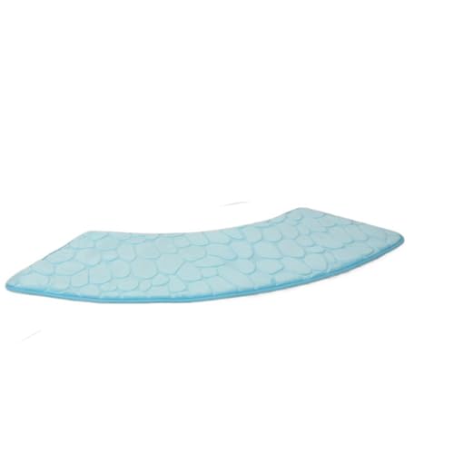 Geschwungene Duschmatte Gebogene, gewellte Matte, rutschfeste Badezimmer-Bodenmatte, WC-Dusche, Bad-Matte(Sky Blue 60x100x30cm) von AYWTIUN
