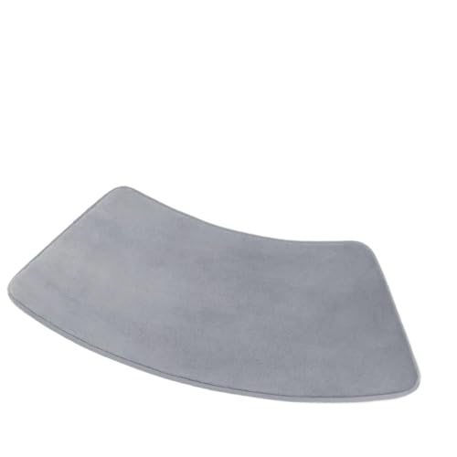 Geschwungene Duschmatte Gebogene Badezimmermatte, rutschfeste Duschmatte, WC, Gebogene Badematte, Badewannenboden-Fußpolster(Grey,35x95cm) von AYWTIUN