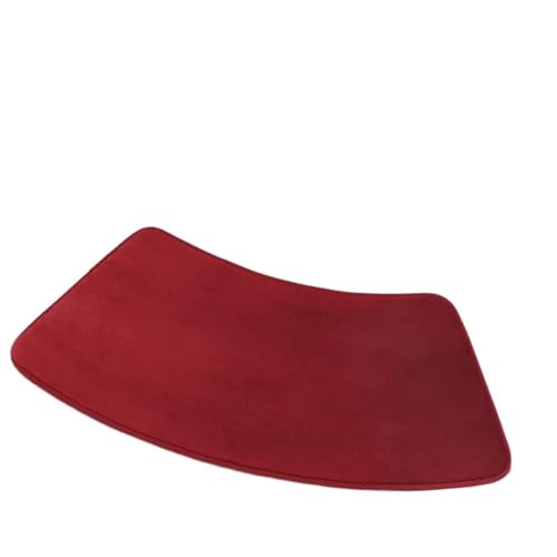Geschwungene Duschmatte Gebogene Badezimmermatte, rutschfeste Duschmatte, WC, Gebogene Badematte, Badewannenboden-Fußpolster(Red,35x95cm) von AYWTIUN