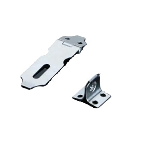 Türvorhängeschloss mit Schließblech 1Pc Edelstahl Hause Schublade Tür Sicherheit Vorhängeschloss Latch Haspe Haushalt Hardware Zubehör Heavy Duty(2 inches) von AYWTIUN