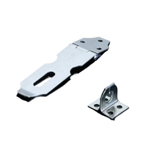 Türvorhängeschloss mit Schließblech 1Pc Edelstahl Hause Schublade Tür Sicherheit Vorhängeschloss Latch Haspe Haushalt Hardware Zubehör Heavy Duty(4 inches) von AYWTIUN