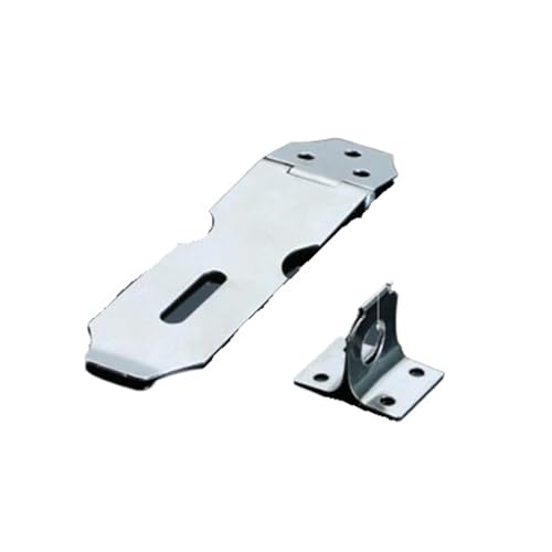 Türvorhängeschloss mit Schließblech 1Pc Edelstahl Hause Schublade Tür Sicherheit Vorhängeschloss Latch Haspe Haushalt Hardware Zubehör Heavy Duty(5 inches) von AYWTIUN