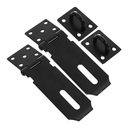 Türvorhängeschloss mit Schließblech 2 Sets Edelstahl Schloss Haspe Schwarz 4 Zoll Scheunentor Riegel Schuppen Tor Hardware Vorhängeschloss Zaun Heavy Duty Tür Türvorhängeschloss mit Schließblech 2 Sets Edelstahl Schloss Haspe Schwarz 4 Zoll Scheunentor Riegel Schuppen Tor Hardware Vorhängeschloss Zaun Heavy Duty Tür von AYWTIUN