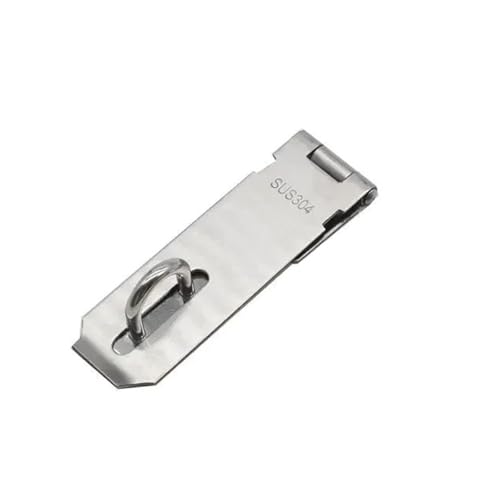 Türvorhängeschloss mit Schließblech 3 4 5 Zoll Türriegelschloss Vorhängeschloss Verdickung Edelstahl Haspe Klammer Verwendet for Holztürschrank Garten mit Schrauben(5 inch) von AYWTIUN