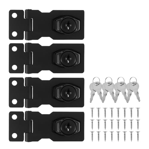 Türvorhängeschloss mit Schließblech 4 Stück/Set Vorhängeschloss-Haspe mit Schraube, Zinklegierung, robuster Verschluss, Galvanikverfahren for Schlafzimmer, Badezimmerschrank Türvorhängeschloss mit Schließblech 4 Stück/Set Vorhängeschloss-Haspe mit Schraube, Zinklegierung, robuster Verschluss, Galvanikverfahren for Schlafzimmer, Badezimmerschrank von AYWTIUN