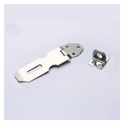 Türvorhängeschloss mit Schließblech 4 Stück Sicherheits-Vorhängeschloss for Schubladentüren, Edelstahl, 5,1 cm, verwendet mit 30 mm Vorhängeschloss for Holztüren, Schrankschubladen(3 inch) von AYWTIUN