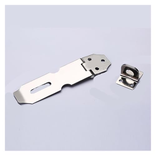 Türvorhängeschloss mit Schließblech 4 Stück Sicherheits-Vorhängeschloss for Schubladentüren, Edelstahl, 5,1 cm, verwendet mit 30 mm Vorhängeschloss for Holztüren, Schrankschubladen(4 inch) von AYWTIUN