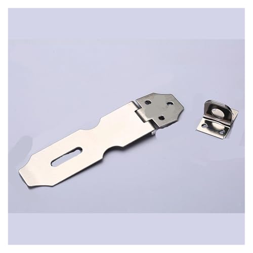 Türvorhängeschloss mit Schließblech 4 Stück Sicherheits-Vorhängeschloss for Schubladentüren, Edelstahl, 5,1 cm, verwendet mit 30 mm Vorhängeschloss for Holztüren, Schrankschubladen(5 inch) von AYWTIUN