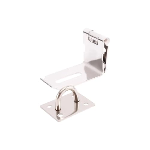 Türvorhängeschloss mit Schließblech 90-Grad-Torschrank-Sicherheitshardware Hotelschloss Home Safety Haushalts-Haspe Türschloss Accessary Vorhängeschlossverschluss(4 Inch) von AYWTIUN