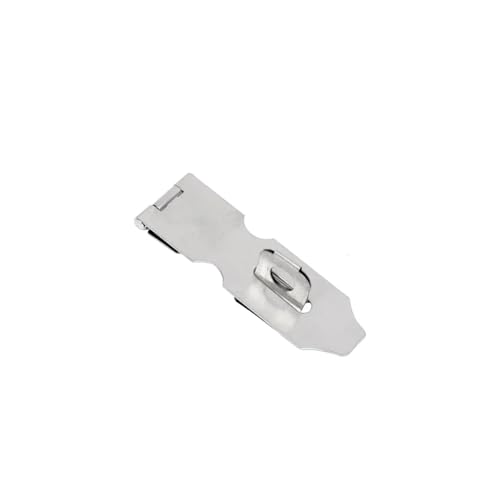 Türvorhängeschloss mit Schließblech Hasp Staple Schuppenriegel Edelstahl Türschloss Vorhängeschloss Verschluss Haushaltsbeschläge for Holztürschrank(Silver 5.7cm) von AYWTIUN