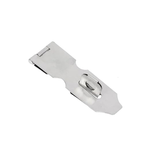 Türvorhängeschloss mit Schließblech Hasp Staple Schuppenriegel Edelstahl Türschloss Vorhängeschloss Verschluss Haushaltsbeschläge for Holztürschrank(Silver 9.8cm) von AYWTIUN