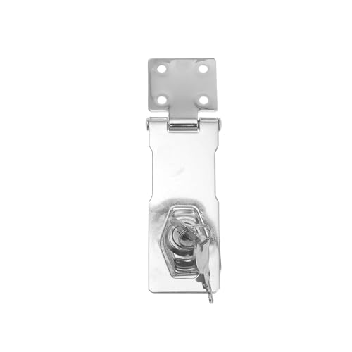 Türvorhängeschloss mit Schließblech Türriegel aus Edelstahl, Vorhängeschloss, Haspe, robuster Sicherheitsverschluss for Schränke, Tore, Kisten, Schubladen, Safe Türvorhängeschloss mit Schließblech Türriegel aus Edelstahl, Vorhängeschloss, Haspe, robuster Sicherheitsverschluss for Schränke, Tore, Kisten, Schubladen, Safe von AYWTIUN