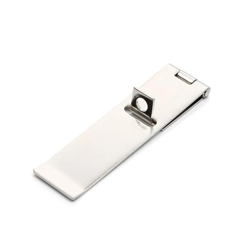 Türvorhängeschloss mit Schließblech Türvorhängeschloss Haspe Edelstahlschnalle Türschnalle Scharnier mit Vorhängeschloss Ausrüstung Schuppenschloss Türschloss(Silver A) von AYWTIUN