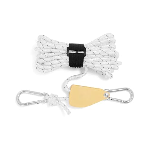 Zelt Seil Einsteller Kabel Binden Seil Aufhänger Pulley Spanner Verschluss Karabiner for Kajak Kanu Markise Plane Baldachin für Riemenscheibe(Large White) von AYWTIUN