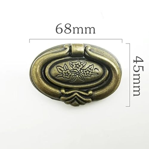 AYXAMO TüRklopfer,TüRklopfer Antik Retro Shabby Style Antik Bronze Tropfen Ring Schublade Küchenschrank Kommode Türknopf Zuggriff(F) von AYXAMO