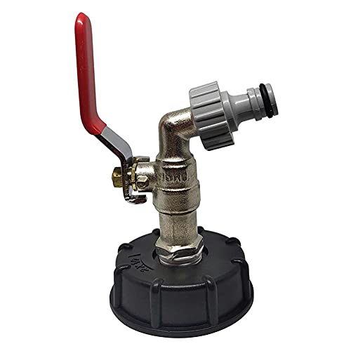 Auslaufhahn, Tank Auslaufhahn Grad Abflussadapter 1/2 "Gartenschlauch Wasserhahn Wassertank Schlauchanschluss Tap Ersatzgarten liefert von AYXAMO
