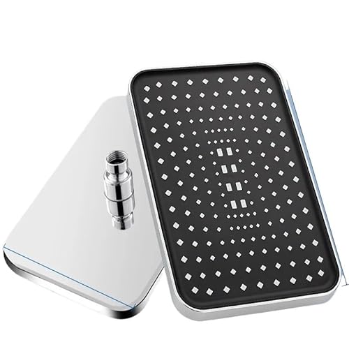Duschkopf 14-Zoll-Hochdruck-Regenduschkopf mit Top-Spray, größerer Durchfluss, Supercharge-Regenduschkopf(Silver) von AYXAMO