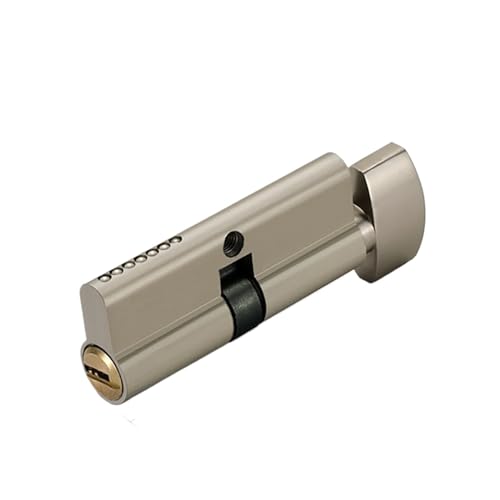 SchließZylinder 1 Sätze Türzylinderschloss Vorgespannt 70 mm 3 Schlüssel Diebstahlsicherer Eingang Messing AB Türschloss Home Security(Brushed Color) von AYXAMO