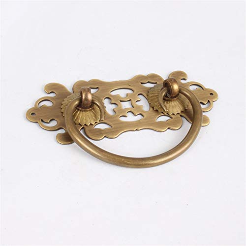 TüRklopfer,TüRklopfer Antik 2 Stück Messing Jewerly Box Greift Fach-Zug-Tür-Klopfer Hardware Vintage Chinesischen Möbel Schrank Türgriff(Smaller) von AYXAMO