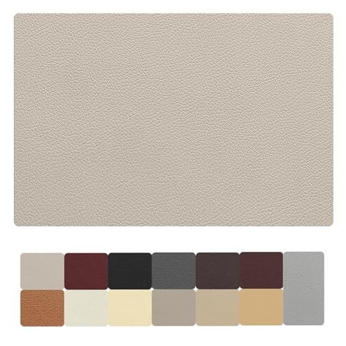 AYYDS Leder Patch Selbstklebend, Leder Reparatur Set, Kunstleder Selbstklebend, Lederfolie Lederflicken Selbstklebende, Leder Reparatur für Möbel,Sofa,Autositze,Taschen (20x30cm, Beige Grau) von AYYDS