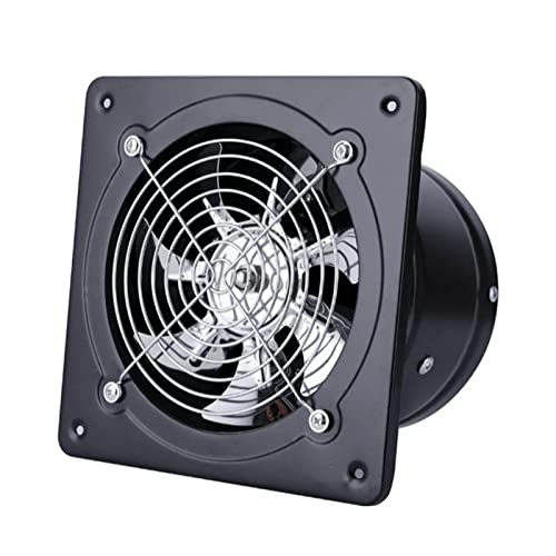 Abluftventilator Ø200mm, 8 Zoll Rohrventilator Wandventilator Lüfter Badlüfter Industrielüfter Abluft Zuluft Rohrlüfter Energieverbrauch Leiser Betrieb für Belüftung im Bad Küche WC(Schwarz) von AYYDS