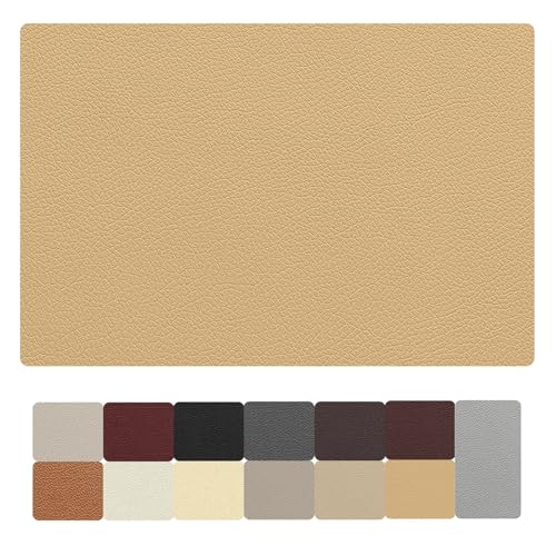 AYYDS Leder Patch Selbstklebend, Leder Reparatur Set, Kunstleder Selbstklebend, Lederfolie Lederflicken Selbstklebende, Leder Reparatur für Möbel,Sofa,Autositze,Taschen (20x30cm, Ingwer) von AYYDS