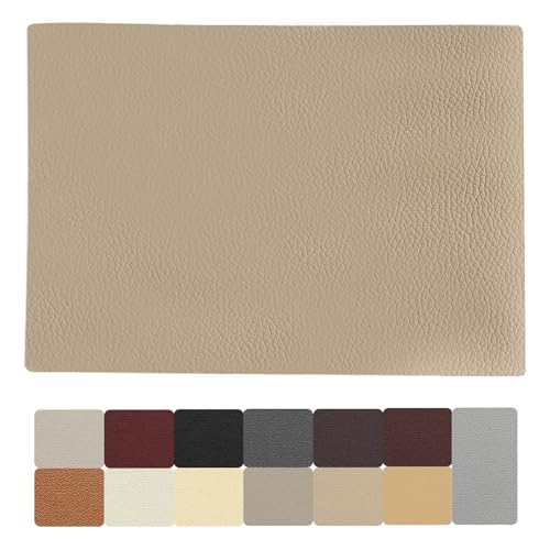 Leder Patch Selbstklebend, Leder Reparatur Set, Kunstleder Selbstklebend, Lederfolie Lederflicken Selbstklebende, Leder Reparatur für Möbel,Sofa,Autositze,Taschen (40x200cm, Khaki) von AYYDS