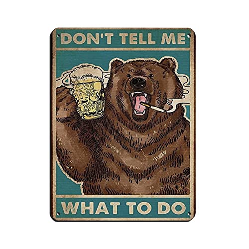 Vintage-Kunstposter "Don't tell me what to do", Retro-Kunstposter, Metallblechschild, schicke Kunst, Retro, Eisenmalerei, Bar, Menschen, Höhle, Café, Familie, Garage, Poster, Wanddekoration, 30 x 40 von AYYK