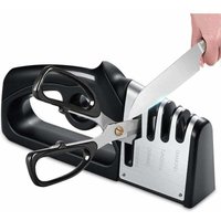 4 in 1 Küchenschärfer Messer- und Scherenschärfer, Profi Messerschärfer, Messerschärfer mit Anti-Rutsch-Gummi für Edelstahl und Keramikmesser von AYYQH