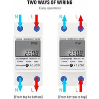 Einphasiger Stromzähler, 80 A 220 V digitaler Stromzähler, einphasiger DIN-Schienen-Stromzähler, einphasiger Zweidraht-Multifunktions-Stromzähler Einphasiger Stromzähler, 80 A 220 V digitaler Stromzähler, einphasiger DIN-Schienen-Stromzähler, einphasiger Zweidraht-Multifunktions-Stromzähler von AYYQH