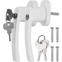 Fenstergriff mit Schlüsselschloss 2 Stück Aluminium Türgriff Balkonfenster mit 4 Schrauben 4 Stück Schlüssel weiß Fenstergriff mit Schlüsselschloss 2 Stück Aluminium Türgriff Balkonfenster mit 4 Schrauben 4 Stück Schlüssel weiß von AYYQH