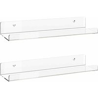 Schwebendes Acryl-Regal, 2-teiliges Set, unsichtbares Acryl-Wandregal, Kinderbuch-Wandregal, Gewürzregal, Badezimmerregal, kosmetisches von AYYQH