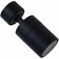 Wasserhahnbelüfter, 360 Grad schwenkbarer Wasserhahn-Sprudler – 2 Modi, 22 mm Innengewindeadapter (schwarz) von AYYQH