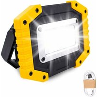 Ayyqh - Wiederaufladbares LED-Baustellen-Flutlicht – 30 w Flutlicht-Batterie-Sicherheitslicht mit 3 Camping-Modi, COB-Flutlicht mit wasserdichtem usb von AYYQH