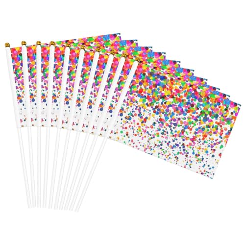 Farbige Punkte, Kunstdruck, Handflagge, tragbare Flaggen, Feiern, Partys, Feiertage, Dekoration, Versammlungen, Events Farbige Punkte, Kunstdruck, Handflagge, tragbare Flaggen, Feiern, Partys, Feiertage, Dekoration, Versammlungen, Events von AYYQWE