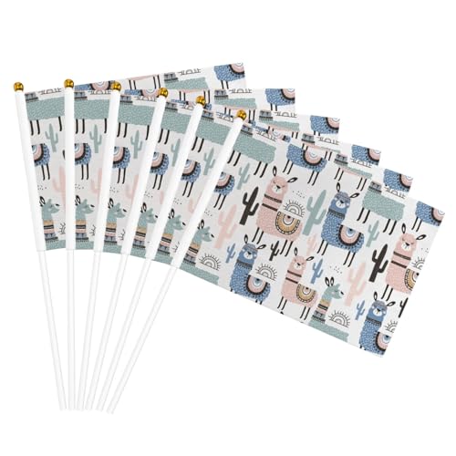 Lama Alpaka Kaktus Druck Handheld Flagge Tragbare Flaggen Feier Partys Urlaub Dekor Versammlungen Events Lama Alpaka Kaktus Druck Handheld Flagge Tragbare Flaggen Feier Partys Urlaub Dekor Versammlungen Events von AYYQWE