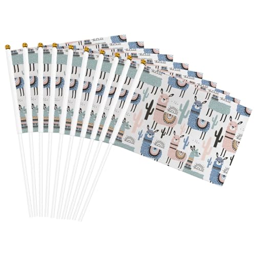 Lama Alpaka Kaktus Druck Handheld Flagge Tragbare Flaggen Feier Partys Urlaub Dekor Versammlungen Events Lama Alpaka Kaktus Druck Handheld Flagge Tragbare Flaggen Feier Partys Urlaub Dekor Versammlungen Events von AYYQWE
