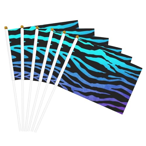 Lila Blau Grün Camouflage Zebra Streifen Druck Handheld Flagge Tragbare Flaggen Feier Partys Urlaub Dekor Versammlungen Events Lila Blau Grün Camouflage Zebra Streifen Druck Handheld Flagge Tragbare Flaggen Feier Partys Urlaub Dekor Versammlungen Events von AYYQWE