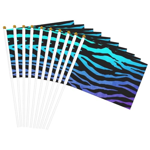 Lila Blau Grün Camouflage Zebra Streifen Druck Handheld Flagge Tragbare Flaggen Feier Partys Urlaub Dekor Versammlungen Events Lila Blau Grün Camouflage Zebra Streifen Druck Handheld Flagge Tragbare Flaggen Feier Partys Urlaub Dekor Versammlungen Events von AYYQWE