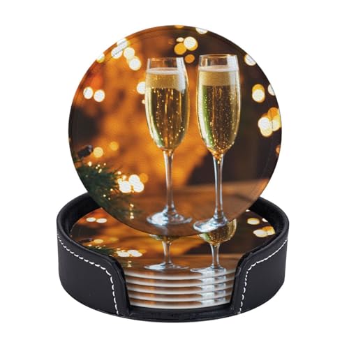 Weinbecher-Druck, 6er-Set, Untersetzer, Kaffeetassen, Tassen, Tischplatte, Zuhause, Büro, Esszimmer, Dekoration, leicht zu reinigen Weinbecher-Druck, 6er-Set, Untersetzer, Kaffeetassen, Tassen, Tischplatte, Zuhause, Büro, Esszimmer, Dekoration, leicht zu reinigen von AYYQWE