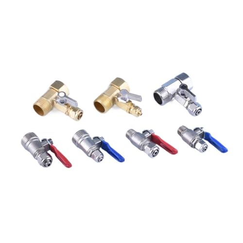 1/4 "1/2" BSP RO Wasserfilter Einlass T-Typ Kugelhahn Edelstahl Messing Fitting Teile Männlich Weiblich Gewinde Schnellverbinder(2) von AYYSSM